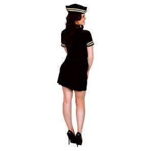 Lier - Fun - Shop - Verkleedkostuum volwassenen - piloot - stewardess - zwarte jurk - beroepen - netflix - themafeest - Carnaval