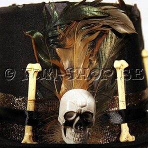 Lier - accessoire - halloween - buishoed - dia de los muertos - day of the dead - carnaval - schedel -skull - beenderen