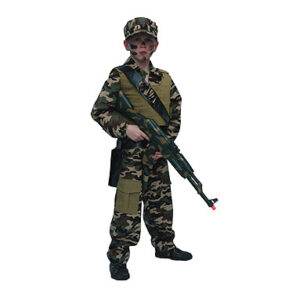 Carnaval kostuum kind - Lier - beroep - verkleedkledij kinderen - army - camouflage - kogelvrije vest - soldaat