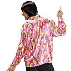 Lier - jaren 70 - 70's - flower power - gekleurd hemd - disco - groovy - Fun-Shop - puntkragen - retro - studio 54