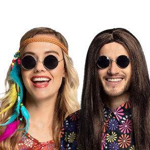 Lier - Fun-Shop - Carnaval - Jaren 60 - flower power - elton john - partybril - rond brilletje - hippie's - gekleurde bril