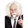 Fun - Shop - Feestwinkel - Carnaval - Halloween - witte snor - Einstein - professor - kaal hoofd - witte baard - oude man