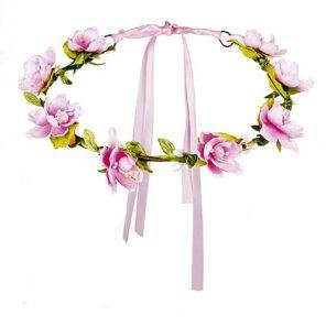 Lier - bloemenkrans - hoofdband bloem roze - summer - beach - oktoberfest - tirol - mallorca