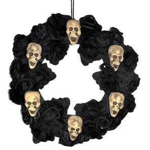 Halloween Decoratie - Lier - wanddecoratie - tafeldecoratie - skeletten - grafzerken - doodskrans - rouwkrans - skull - bloemen