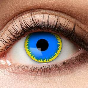 Lier - Carnaval - Halloween - contactlenzen - kleurlens - party lens - gekleurde lenzen - zon - blauw oog - geel