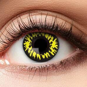 Lier - Carnaval - Halloween - contactlenzen - kleurlens - party lens - gekleurde lenzen - weerwolf - gele ogen - zwarte ogen