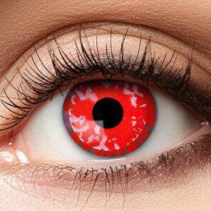 Lier - Carnaval - Halloween - contactlenzen - kleurlens - gekleurde lenzen - party lens - bloemen - rood oog - red eyes