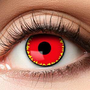 Lier - Carnaval - Halloween - contactlenzen - kleurlens - party lens - gekleurde lenzen - rood - geel - zon - sun eyes - demonen