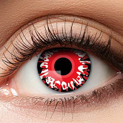 Lier - Carnaval - Halloween - contactlenzen - kleurlens - gekleurde lenzen - party lens - rood oog - vulkaan - bloedend oog