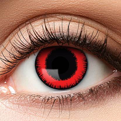 Lier - Carnaval - Halloween - contactlenzen - kleurlens - gekleurde lenzen - party lens - zwarte lenzen - rood oog