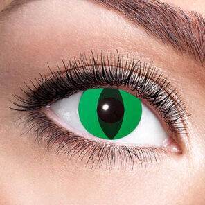 Lier - Carnaval - Halloween - contactlenzen - kleurlens - party lens - gekleurde lenzen - kattenoog - slangenoog - eye - groen