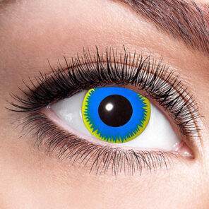 Lier - Carnaval - Halloween - contactlenzen - kleurlens - party lens - gekleurde lenzen - zon - blauw oog - geel