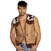 Lier - Verkleedkledij volwassenen - verkleedkostuum - western - cowboy vest - koeprint - chaps - cowboyhoed - saloon - sheriff