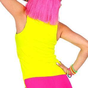 Lier - jaren 80 - 80's - jaren 90 - i love the 90's - kamping kitsch - Fun-Shop - foute party - neon - Fluo dag - gele blouse