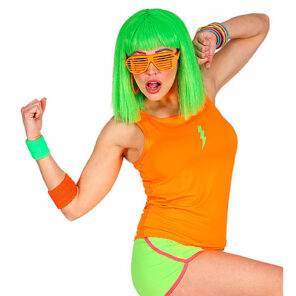 Lier - jaren 80 - 80's - jaren 90 - i love the 90's - kamping kitsch - Fun-Shop - foute party - neon - Fluo dag - oranje blouse