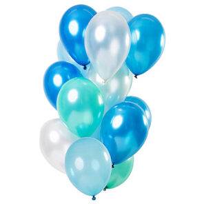 Ballonnen - Lier - feestversiering - helium - verjaardag - feest - party - blauwe ballon - witte ballon - groene ballon
