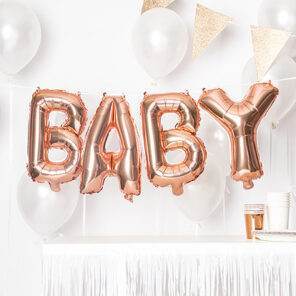 Ballonnen - Lier - feestversiering - Fun-Shop - folie ballon - letter ballon - girl - it's a girl - baby - roze - roségoud