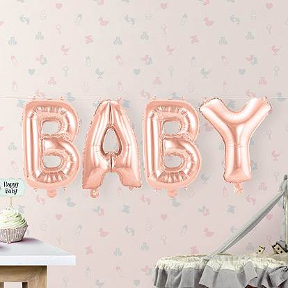 Ballonnen - Lier - feestversiering - Fun-Shop - folie ballon - letter ballon - girl - it's a girl - baby - roze - roségoud