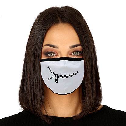 Lier - Carnaval - Halloween - mondmasker - rits - zipper - herbruikbaar - print - bescherming - mondkapje