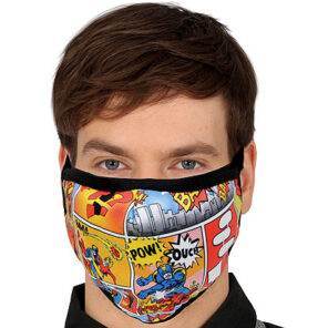 Lier - Carnaval - Halloween - mondmasker - stripfiguur - herbruikbaar - print - bescherming - mondkapje
