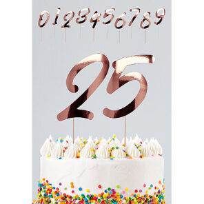 Lier - Verjaardag - Jarig - feest - roségoud - taarttopper - caketopper - feestversiering - decoratie - leeftijd