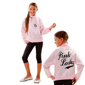 Carnaval kostuum kind - Lier - verkleedkledij kinderen - jacket - Grease - jaren 20 - 20's - Rock & Roll - pink lady - legging meisjes