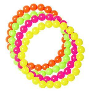 Lier - Carnaval - sieraad - armband - kamping kitsch - fluo party - neon fluo - fluo dag - roze - oranje - geel - groen - 90's