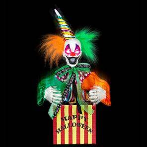 Lier - Fun - Shop - Carnaval - Feestwinkel - Halloween - killer clown - horror - clown in doosje - box - versiering - decoratie