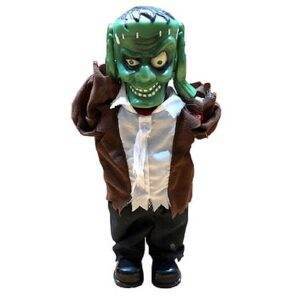 Halloween Decoratie - Lier - tafeldecoratie - hoofd omhoog - omhoog schietende kop - bewegende zombie - griezel - Frankenstein