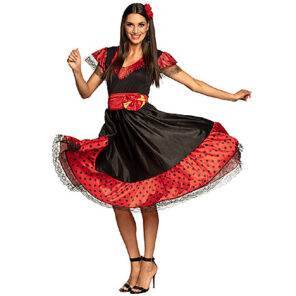 Carnaval kostuum - Lier - verkleedkledij volwassenen - Fun - Shop - Land - Spanje - Spaanse - Flamingo - rode jurk - spaans kleed
