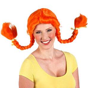 Lier - Carnaval - Halloween - nep haar - themafeest - pruiken - haren - gekke haren - vlechten - pipi langkous - rosse haren