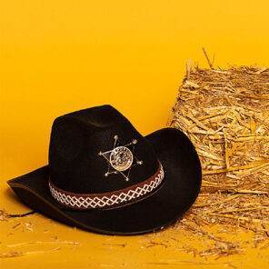 Lier - Carnaval - Western - cowboys - cowgirl - hoed - themafeest - western hoofddeksel - volwassenen - kinderen - zwart