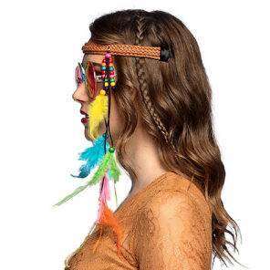 Lier - Fun - Shop - Carnaval - sixties - jaren 60 - peace - hippie - toppers - flower power - haarband - veren - indiaan