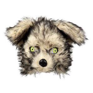 Lier - Fun - Shop - Carnaval - Halloween - pluche masker - wolf - weerwolf - eng monster - griezelig masker - dieren - werewolf
