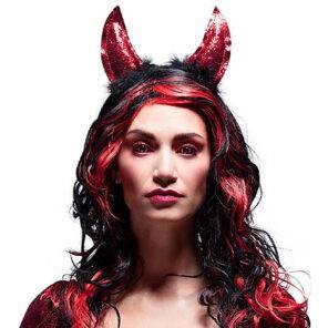 Lier - Fun - Shop - Carnaval - Halloween - nep haren - pruiken - haarnet - duivel - devil - vampier - rode haren - zwarte pruik