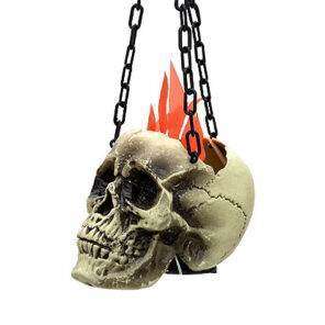 Lier - Fun - Shop - Halloween - Decoratie - Versiering - verlichting - vlammen - vuur - vlam - skull - hangend decor - kasteel
