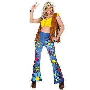 Lier - Fun - Shop - Carnaval - hippie - flower power - legging - panty - jeans broek - jaren 60 - retro - kamping kitsch - foute party