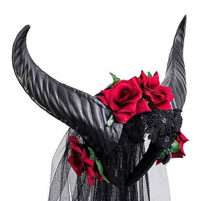 Lier - Fun - Shop - Carnaval - Feestwinkel - Halloween - zwarte duivel - vleugels - gothic - antilope - hoorns - gewei - demon