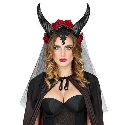 Lier - Fun - Shop - Carnaval - Feestwinkel - Halloween - zwarte duivel - vleugels - gothic - antilope - hoorns - gewei - demon