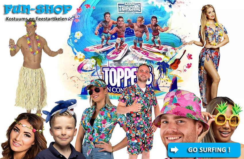 Fun-Shop - feestwinkel - toppers 2024 - toppers in concert - grootste meezingfeest van nederland - flamingo - tropical - sunny