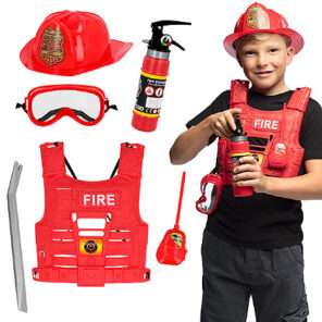 Fun - Shop - Carnaval - Feestwinkel - brandweerman - brandblusser - verkleedkostuum kind - Halloween - fire - brandweerhelm