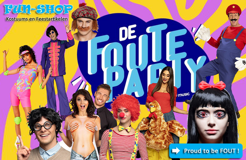 Fun - Shop - Carnaval - Feestwinkel - Foute party - verkleedkledij - fluo - neon - marginaal - jaren 90 - fout feestje - Gent